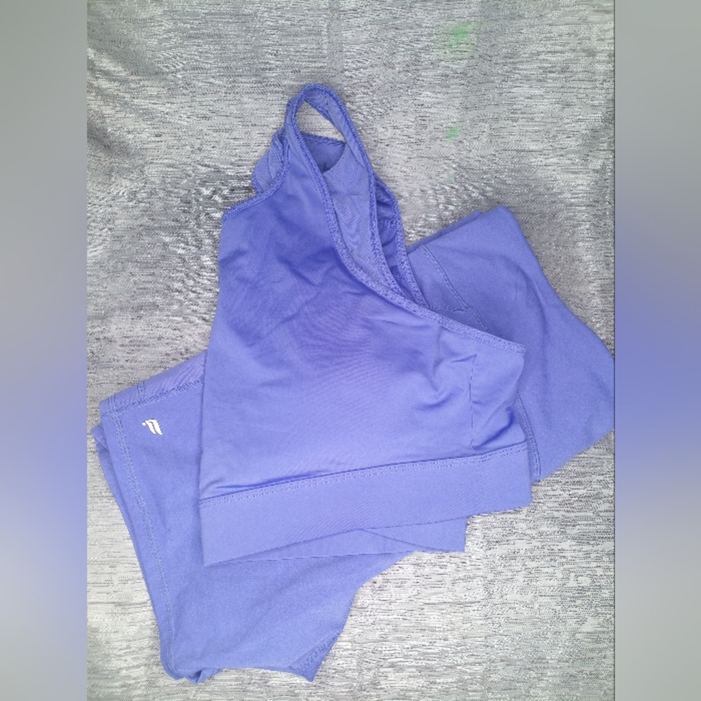 Fabletics Purple Sports Bra & Short Set